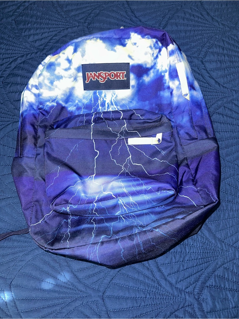 Jansport Blue Lightning Print Backpack
